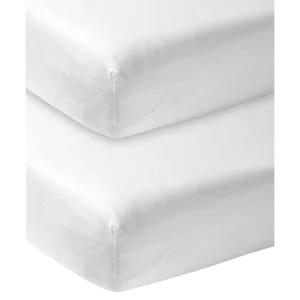 Jersey Hoeslaken 2-pack - Wit - 40x80/90cm
