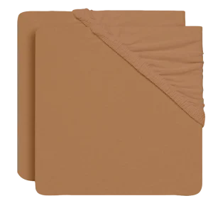 Hoeslaken Jersey 40/50x80/90cm - Biscuit - 2 Stuks