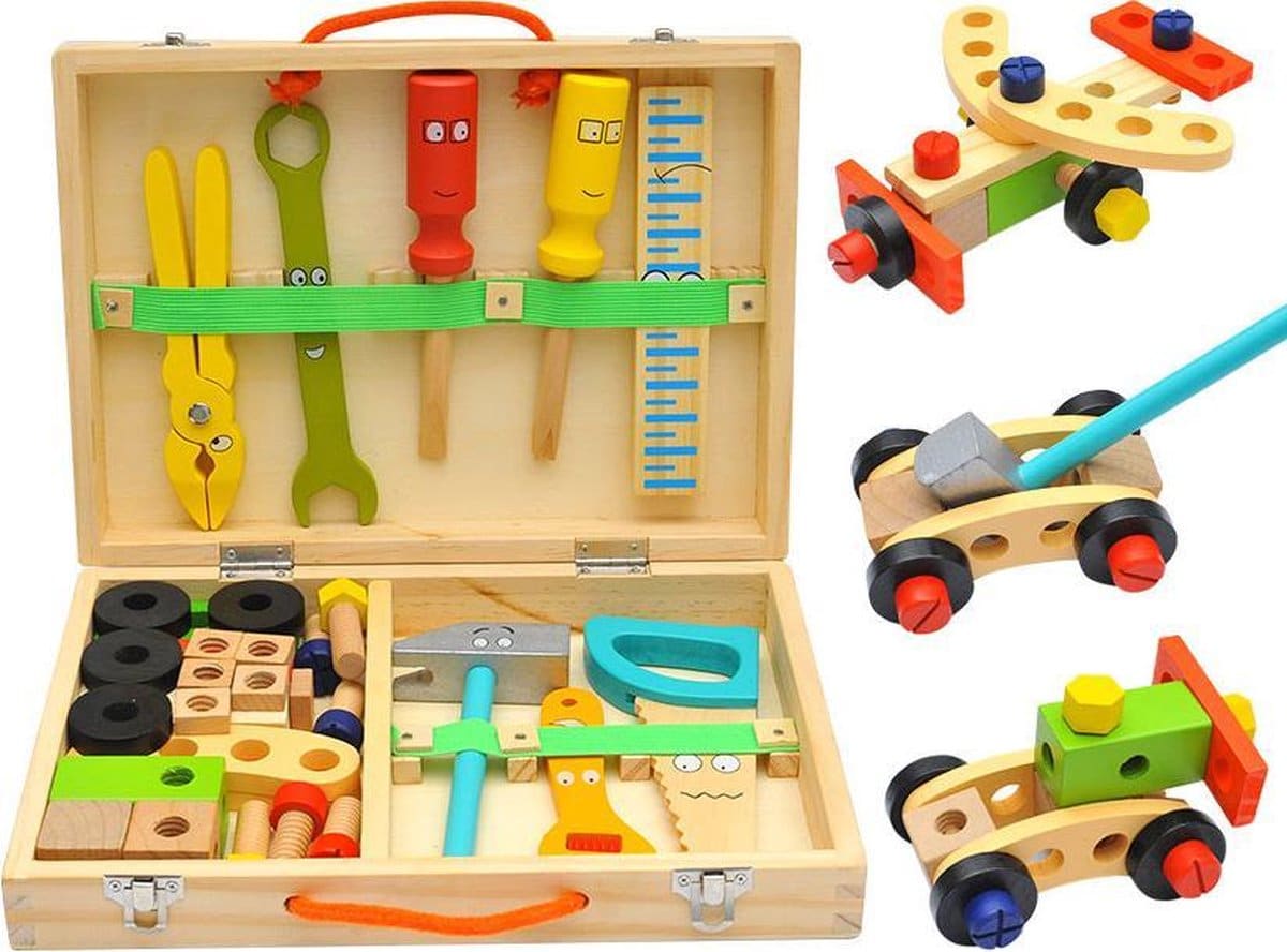B-care Speelgoed Gereedschapskist – Educatief Speelgoed – Speelgoedkoffer – Gereedschapskoffer – Speelgoed Voor Peuter En Kleuter - Afbeelding 2