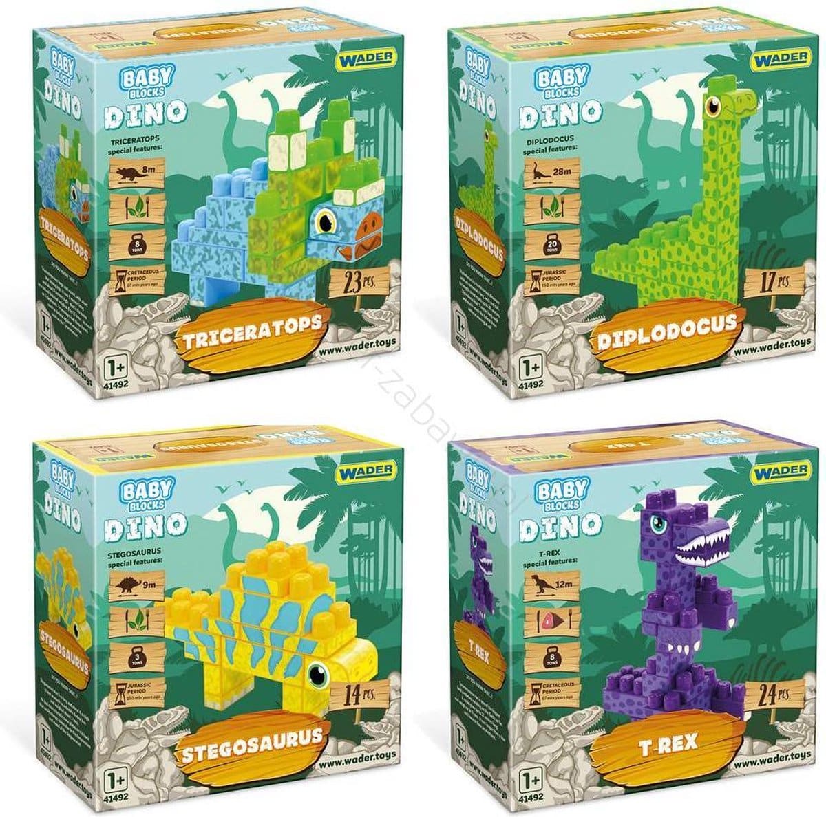 Baby Blokken Dino WADER – 1 stuk - Afbeelding 2