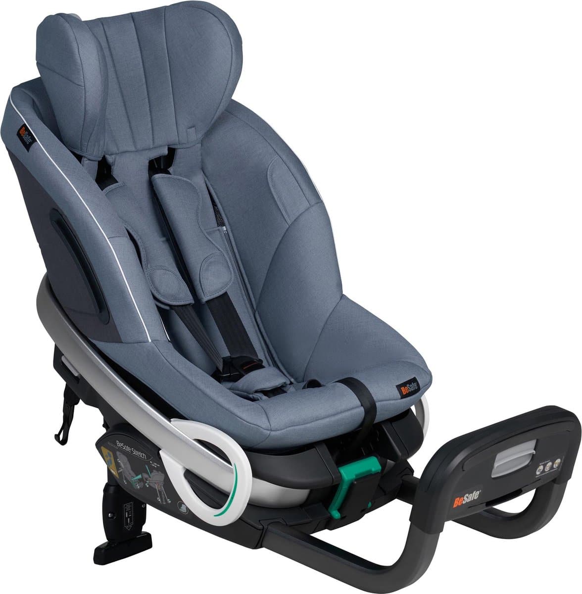 BeSafe Stretch autostoel – Autozitje – Achterwaarts vervoeren van 6 maanden tot 7 jaar – Autostoel zonder isofix – Cloud Mélange