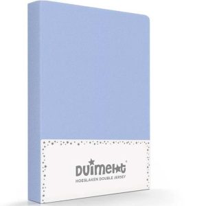 Hoogwaardige Dubbel Jersey Hoeslaken Blauw | 60×120 + 70×140/150 | Heerlijk Zacht En Dik | Voor Ledikant en Junior