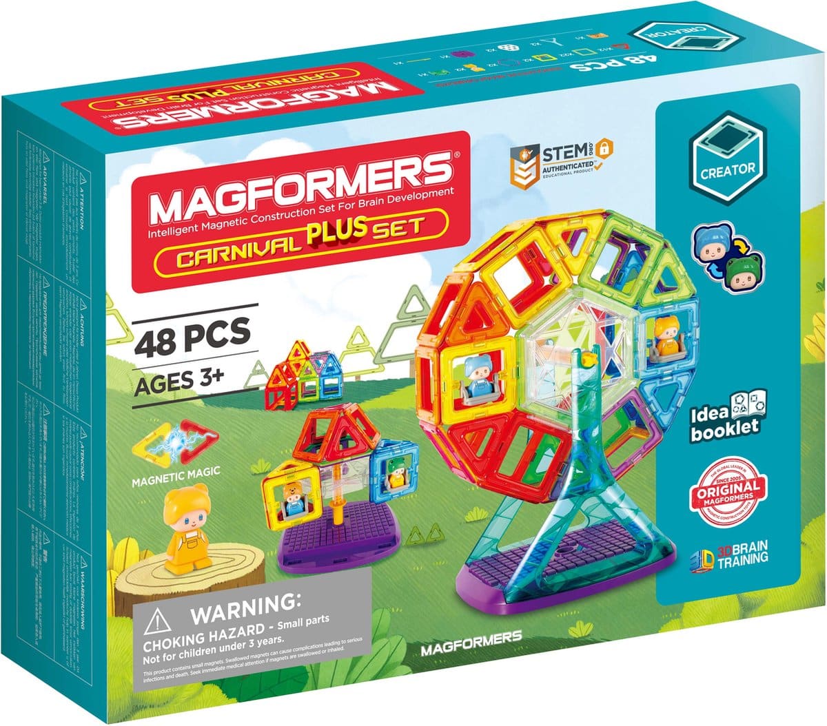 Magformers Carnival Plus Set- bouwset 48 stuks- magnetisch speelgoed- speelgoed 3,4,5,6,7 jaar jongens en meisjes- Montessori speelgoed- educatief speelgoed- constructie speelgoed - Afbeelding 2