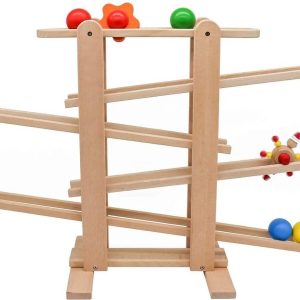 Trend24 – Knikkerbaan – Kogelbaan – Ballenbaan – Kinderen – Kinderspeelgoed – Hout – Incl. ballen
